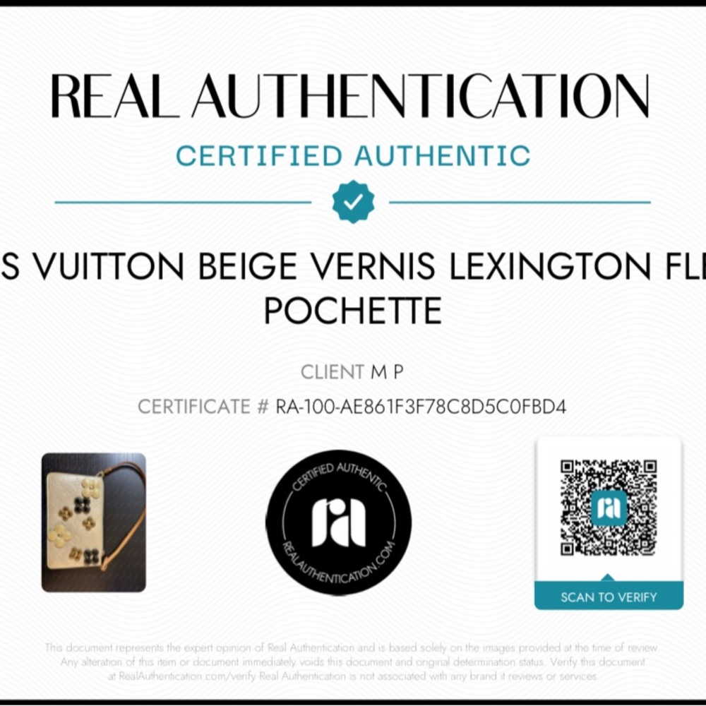 Louis Vuitton Limited Edition Beige Vernis Lexington Fleurs Accessories Pochette - Picture 9 of 9